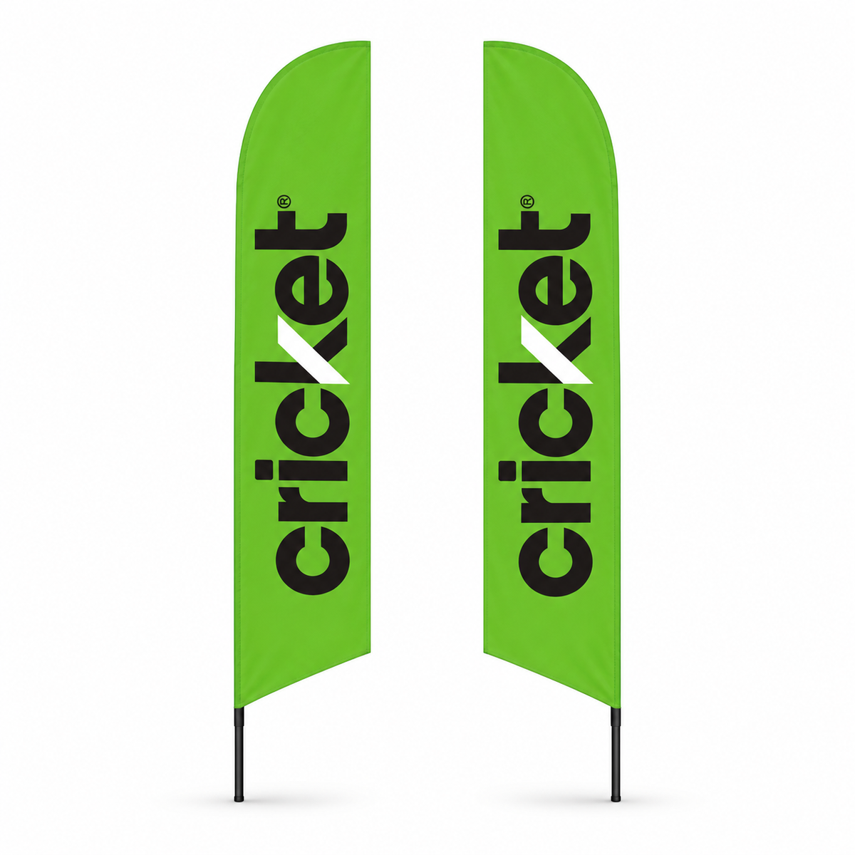 13 ft Cricket Wireless Advertising Feather Flag